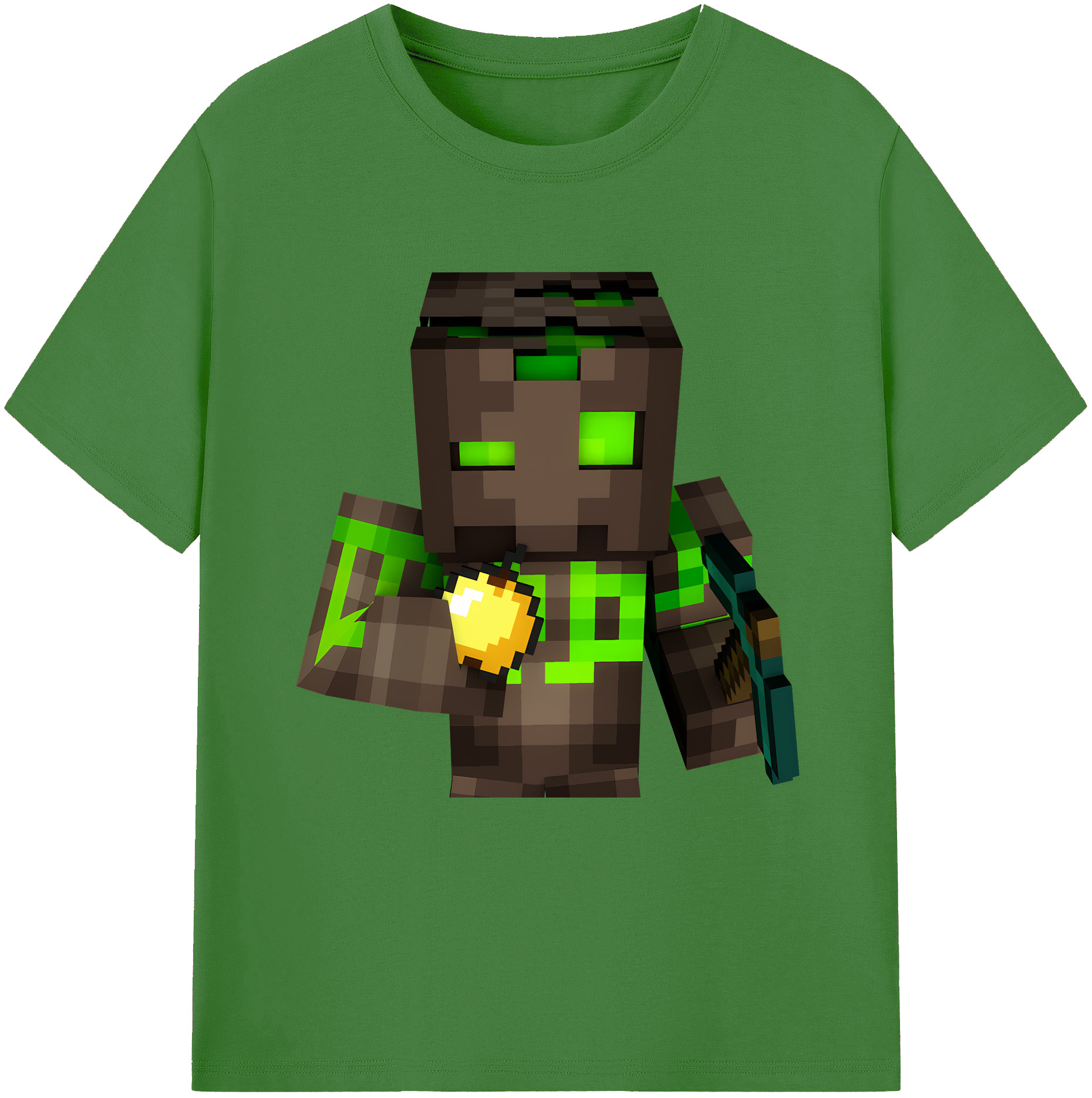 （画像用） マインクラフト ブロックの世界 Minecraft MC Block world レディースカジュアルプリントTシャツ（綿100％）